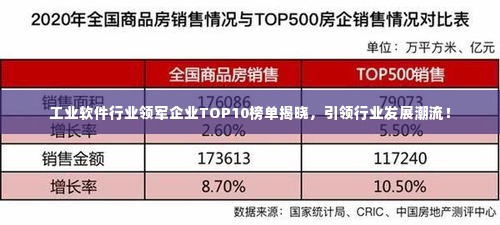 工业软件行业领军企业TOP10榜单揭晓，引领行业发展潮流！