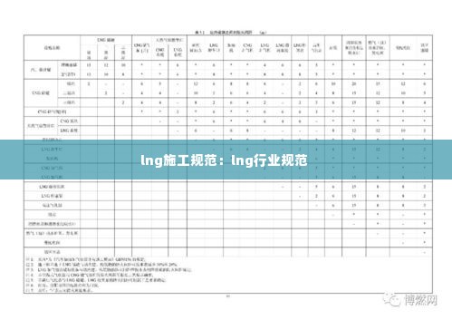 lng施工规范:lng行业规范