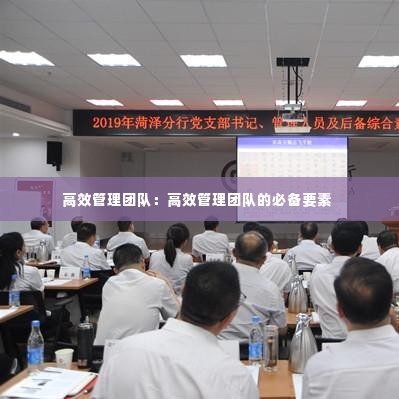 高效管理团队:高效管理团队的必备要素