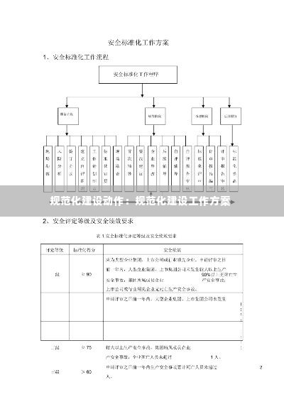 规范化建设动作:规范化建设工作方案
