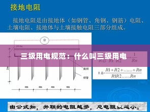 三级用电规范:什么叫三级用电
