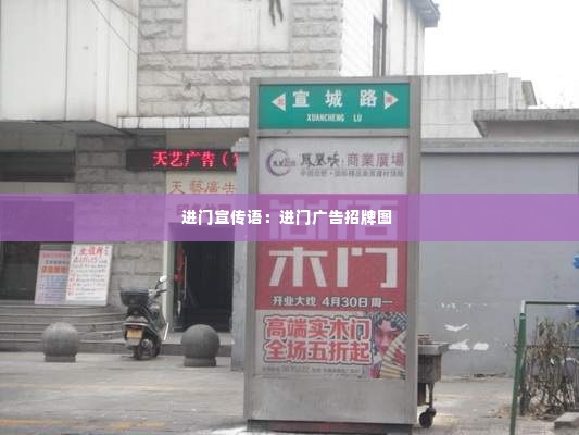 进门宣传语：进门广告招牌图 