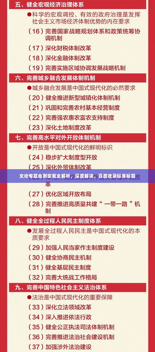 文论专题自测答案全解析,深度解读,百度收录标准标题