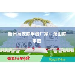 衢州高效除甲醛厂家：萧山除甲醛 