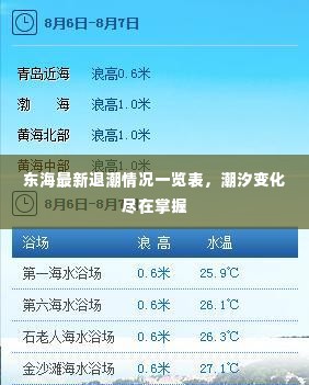 东海最新退潮情况一览表，潮汐变化尽在掌握