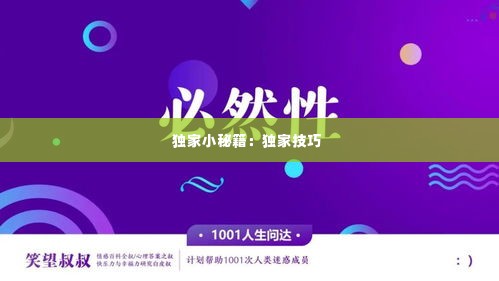 独家小秘籍：独家技巧 