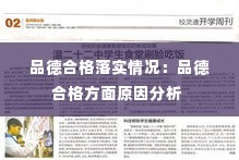 品德合格落实情况:品德合格方面原因分析