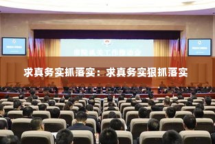 求真务实抓落实:求真务实狠抓落实