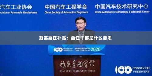 落实离任补贴：离任干部是什么意思 