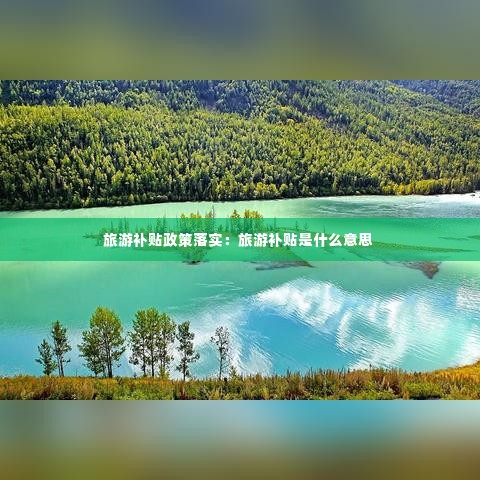 旅游补贴政策落实:旅游补贴是什么意思