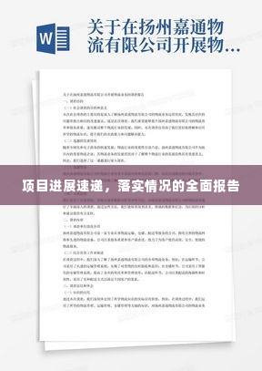 项目进展速递,落实情况的全面报告