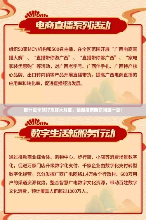 欧洲夏季旅行攻略大解密,最新指南助你畅游一夏!