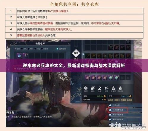 逆水寒老兵攻略大全,最新游戏指南与战术深度解析