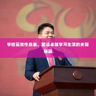 学校高效作息表，塑造卓越学习生活的关键秘籍