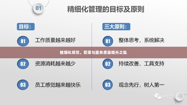 精细化规范,管理与服务质量提升之匙
