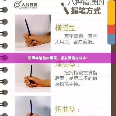 班级毛笔励志语录,激发潜能与斗志!