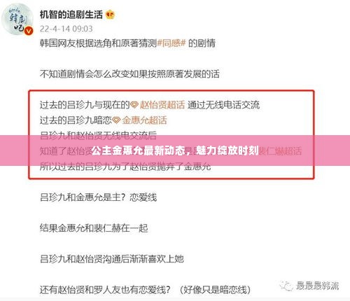 公主金惠允最新动态，魅力绽放时刻