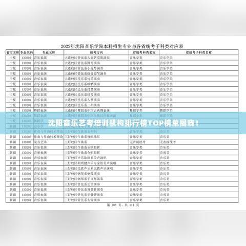 沈阳音乐艺考培训机构排行榜TOP榜单揭晓!