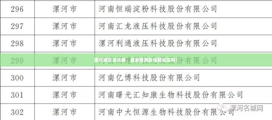漯河进货全攻略,最新指南助你轻松采购!
