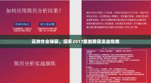 高效作业秘籍，探索2017版新路径实战指南
