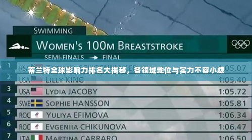 蒂兰特全球影响力排名大揭秘,各领域地位与实力不容小觑