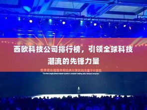 西欧科技公司排行榜,引领全球科技潮流的先锋力量