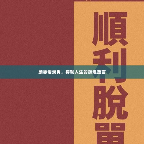 励志语录男,铸就人生的辉煌箴言