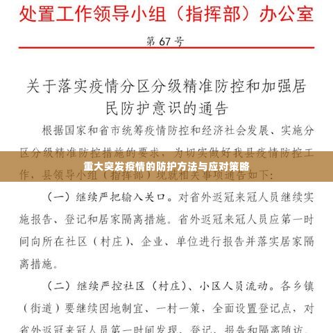 重大突发疫情的防护方法与应对策略