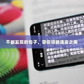 不断发现的句子,带你领略语言之美