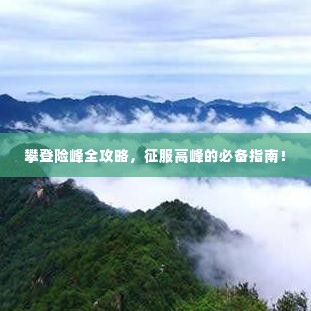 攀登险峰全攻略,征服高峰的必备指南!