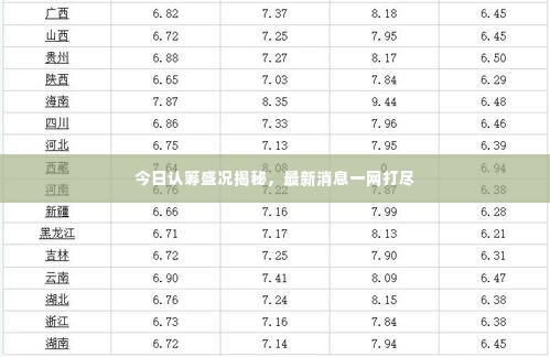 今日认筹盛况揭秘,最新消息一网打尽