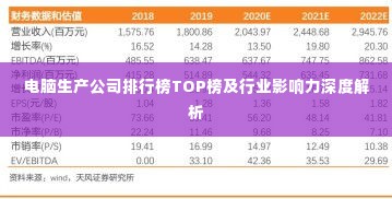 电脑生产公司排行榜TOP榜及行业影响力深度解析