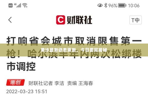 美沙最新动态更新,今日要闻揭秘