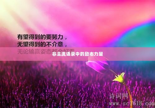 非主流语录中的励志力量