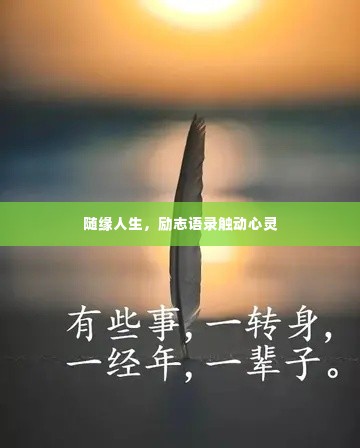 随缘人生,励志语录触动心灵