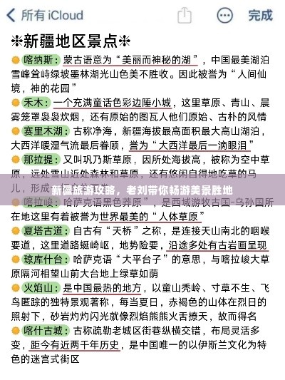 新疆旅游攻略,老刘带你畅游美景胜地