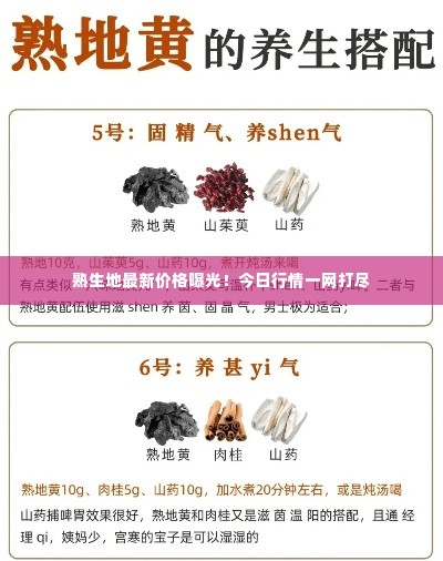 熟生地最新价格曝光!今日行情一网打尽