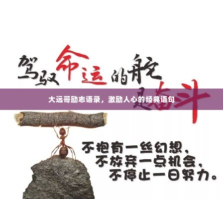 大远哥励志语录,激励人心的经典语句