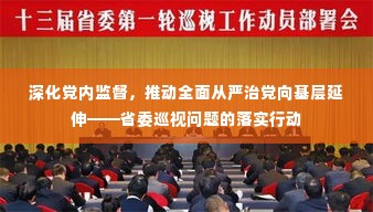 深化党内监督，推动全面从严治党向基层延伸——省委巡视问题的落实行动