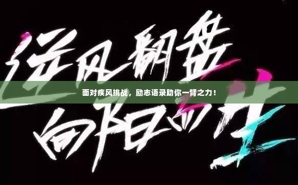 面对疾风挑战，励志语录助你一臂之力！