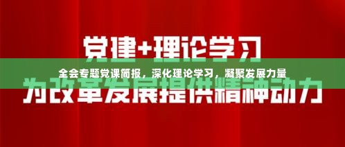 全会专题党课简报,深化理论学习,凝聚发展力量
