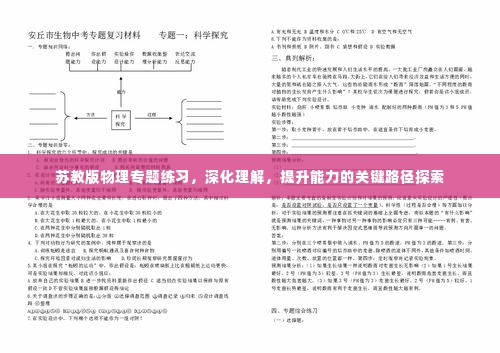 苏教版物理专题练习,深化理解,提升能力的关键路径探索