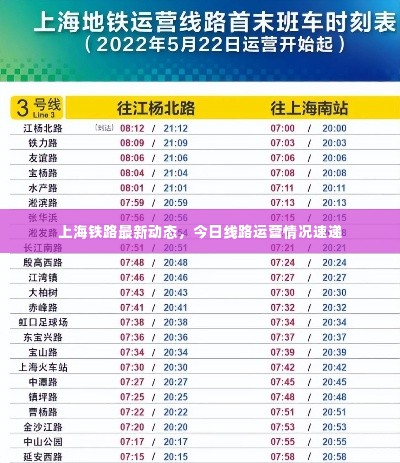 上海铁路最新动态,今日线路运营情况速递