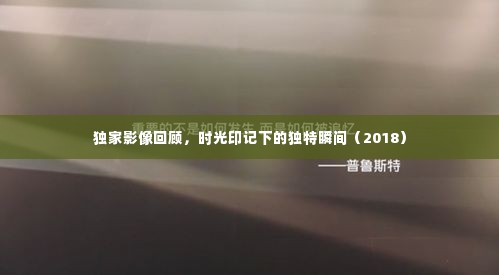 独家影像回顾，时光印记下的独特瞬间（2018）