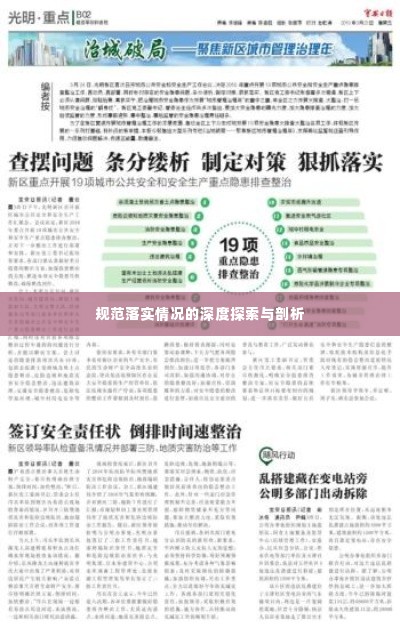 规范落实情况的深度探索与剖析