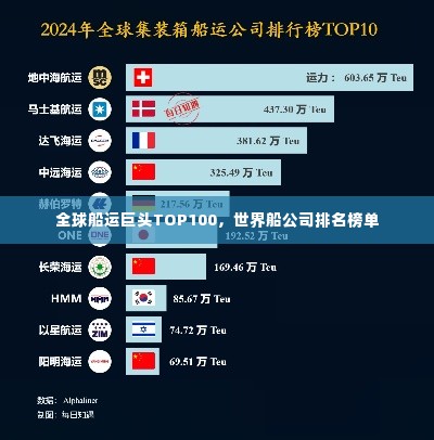 全球船运巨头TOP100,世界船公司排名榜单
