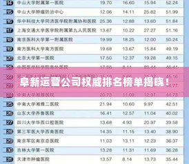阜新运营公司权威排名榜单揭晓!