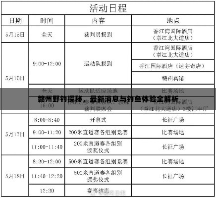 赣州野钓探秘,最新消息与钓鱼体验全解析