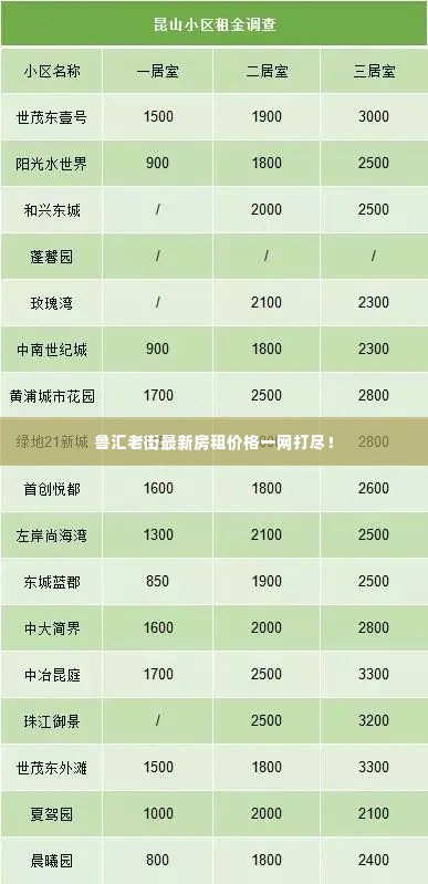 鲁汇老街最新房租价格一网打尽！