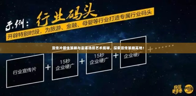 宣传片最佳策略与渠道选择艺术揭秘,探索宣传策略高地!